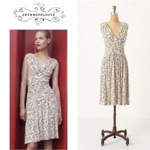 Deletta Anthropologie Cloud Rose V Neck Dress